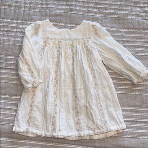 White Long Sleeve Baby Dress